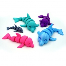 articulated dolphin store animal cute sea flexi 3d print model - Mito3D