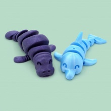 sea bundle 1 store animals cute dolphin articulated flexi manatee 3d print model - Mito3D