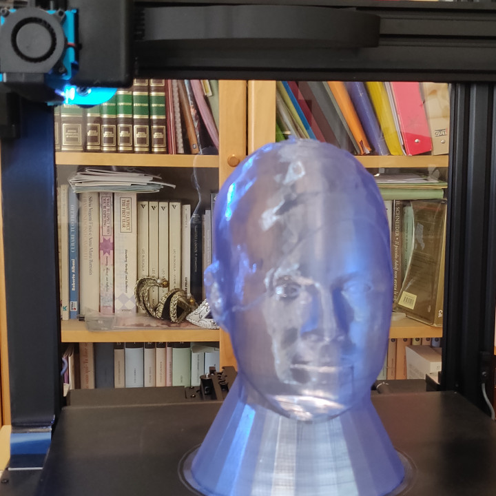 alan Turing baş heykel 3D print model - Mito3D