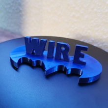 batman wire stand fan art card remix 3d print model - Mito3D