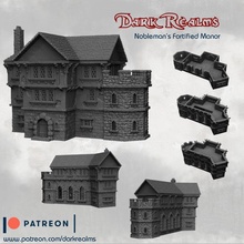 fantasy scenery - fortified manor tabletop building house terrain d&d 3d print model - Mito3D