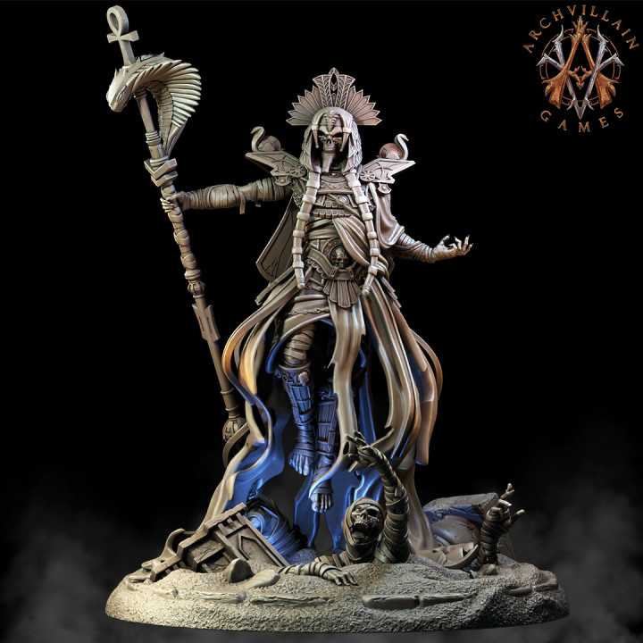 god king - undead version tabletop 3D print model - Mito3D