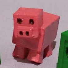 Schweinchen Minecraft Würfel Schwein 3d print model - Mito3D