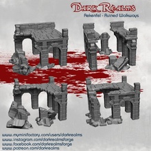 arkenfel - ruined walkway tabletop building terrain d&d ruins 3d print model - Mito3D