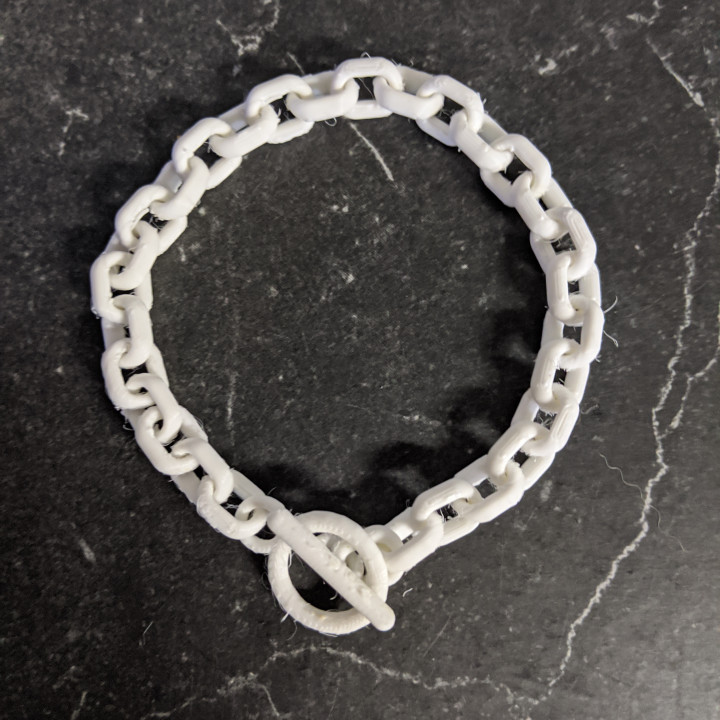 chain bracelet jewelry toggle 3D print model - Mito3D