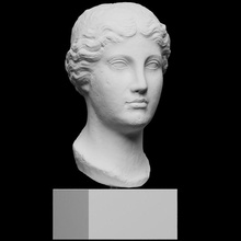 mermer baş sfenks taramak Yunan mitoloji Vesika Roma Kadın Tanrı 3dprintable fotogrametri 3d print model - Mito3D