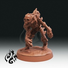 llameante esqueleto mesa Dios miniaturas rpg juegos guerra dnd pionero fundición lisiado dios 3d print model - Mito3D