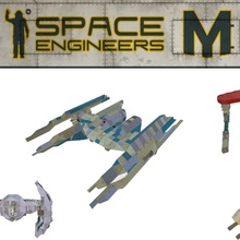 purrfect-blinky wave 2 - space engineers tabletop starwars fighters 3d print model - Mito3D