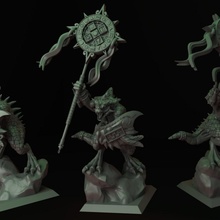 saurus norme porteur table donjons marteau guerre Dragons rois hommes lézards ageofsigmar aos séraphon ninthage raventwinminiatures 3d print model - Mito3D