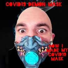 covid demone maschera oggetti scena cosplay orrore spaventoso male corona mascherina coronavirus 19 covid19 respiratore covid19mask 3d print model - Mito3D