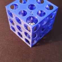 vip3r bola cubo Diversão matemática enigma brinquedo mármore Engenharia Labirinto labirinto dimlab 3d print model - Mito3D