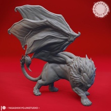 manticore table miniature créature dragon jeu Lion monstre rôle rpg aile dnd éclaireur 32mm 54mm sombre aos ttrpg ttrppg 3d print model - Mito3D