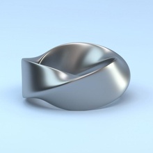 suave líneas mebio anillo Tienda 3d imprimible stl canalla plata Boda joyería joya resina 3d print model - Mito3D