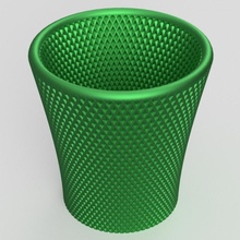 geometric container holder household pencil diamond shape 3d print model - Mito3D