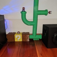 mario pipe theme cable runner & garden cablemanagement cablerunner mariopipes mariotheme 3d print model - Mito3D