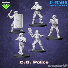 bc policía mesa anime cyberpunk traje fuerza adpolice crisis chicle bombshellminis 3d print model - Mito3D