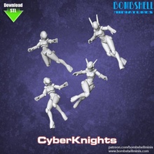 cibernético caballeros mesa anime armadura traje fuerza crisis chicle bombshellminis sables caballero 3d print model - Mito3D