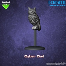 cyber owl tabletop bird bladerunner cyberpunk bombshell 3d print model - Mito3D