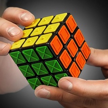 rubik cubo ciego cerebro juego rompecabezas juguete accesibilidad Cubo pegatina resolver pegatinas 3d print model - Mito3D