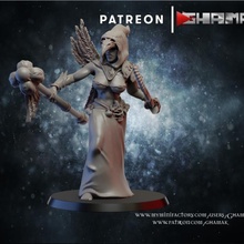 female cultist tabletop dungeons fantasy game male hammer age elves chaos dnd sigmar wh aos caos tzeentch 3d print model - Mito3D