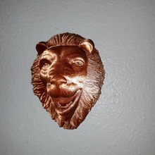 lions head display - wall mount art gift lion wallmount lionhead 3d print model - Mito3D