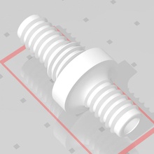 8 mm manguera doble articulación acuario conector 3d print model - Mito3D