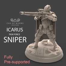 icarus sniper tabletop soldier warhammer miniature scifi sciencefiction warhammer40k 3d print model - Mito3D