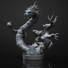 chinese dragon tabletop tianlong 3d print model - Mito3D
