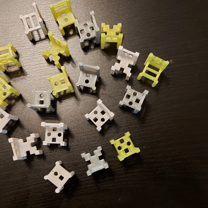 planche Jeu guerre chaises chaise jeu plateau créativité 3D print model - Mito3D