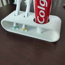oral b çift ayakta durmak banyo diş fırçası temiz macunu yapıştırmak Sözlü Oral toth 3d print model - Mito3D