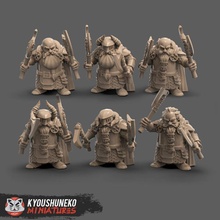 dwarf double axe units tabletop miniatures wargaming warhammer dnd 3d print model - Mito3D