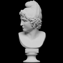 plaster bust paris scan portrait sculpture canova 3dprintable photogrammetry neoclassical antonio-canova private-collection openglam christies 3d print model - Mito3D