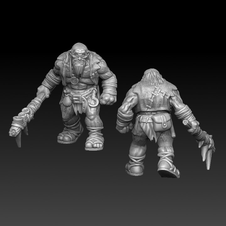 Zyklop Geschäft Riese Monster Krieger Verein Miniatur Tischplatte 3D print model - Mito3D