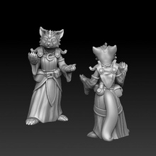 fox priestess tabletop animal wizard miniature mage 3d print model - Mito3D