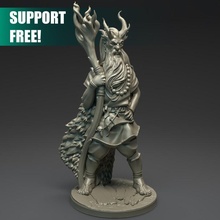 woodland druid eldbur tabletop dragons dungeons fantasy forest hero model nature warhammer wood character mage dnd pathfinder suppportless 3d print model - Mito3D