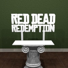 vermelho morto redenção logotipo jogos placa 3dpicks pé 3d print model - Mito3D