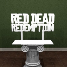 red dead redemption logo gaming sign 3dpicks standing 3d print model - Mito3D