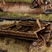 broken wagon craft terrain warhammer wood magic tabletop cart ruins dnd lair delapidated 3d print model - Mito3D