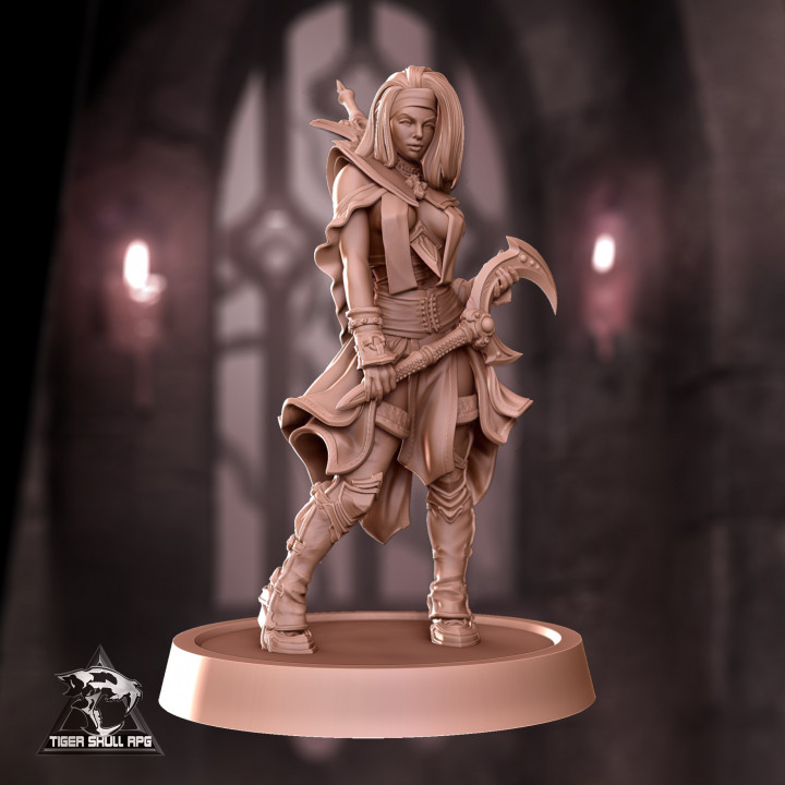 Leise Schwester Maria Tischplatte Fantasie weiblich mittelalterlich Mini Rollenspiel Schädel Tiger Wargaming Kriegshammer Miniatur 28mm Aufstecken dnd Statuette Kleriker Pfadfinder dnd5e Toleplaying 3D print model - Mito3D