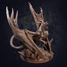 ice tyrant dragon - presupported tabletop boss cold creature dragons dungeons epic giant mini monster white snow miniature huge trappers dnd antlers lodge 3d print model - Mito3D
