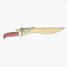tapfer souverän Messer gespalten Modell Schwert Klinge randalieren Aufruhrspiele 3d print model - Mito3D
