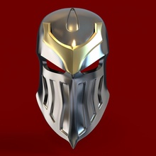Liga Legenden zed Gesicht Maske Requisiten Cosplay Spiele Helm Rollenspiel lol 3d print model - Mito3D