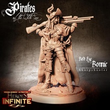 bird eye bonnie sharpshooter tabletop epic fantasy mini model pirate rpg miniature boardgame base role captain wargame d&d pirates pathfinder infinite role-playinggame ragingheroes 3d print model - Mito3D