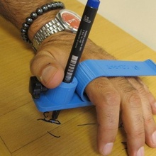 mão mantido grampo pinza mano acessibilidade escrever cebola daily living aid 3d print model - Mito3D