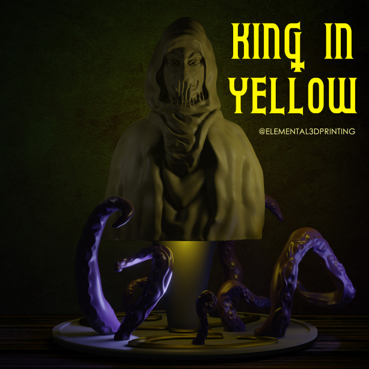 rei amarelo ventilador arte fracasso Horror mini culto arrepiante Cthulhu lovecraft mythos lovecraftian Hastur 3D print model - Mito3D