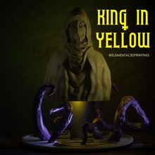 Rey amarillo ventilador Arte busto horror mini culto Siniestro cthulhu lovecraft Mythos lovecraftiano hastur 3d print model - Mito3D