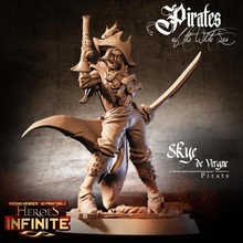 skye vergne tabletop epic fantasy mini model pirate rpg miniature boardgame base role captain wargame d&d pirates freebooter 3d print model - Mito3D