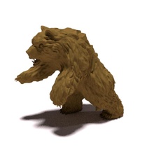 dire bear miniature - standing tabletop animals dungeons games rpg dnd pathfinder 3d print model - Mito3D