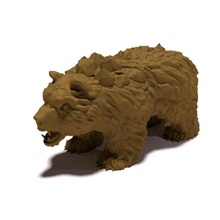 terrible oso miniatura pie mesa animales mazmorras juegos rpg dnd pionero 3d print model - Mito3D