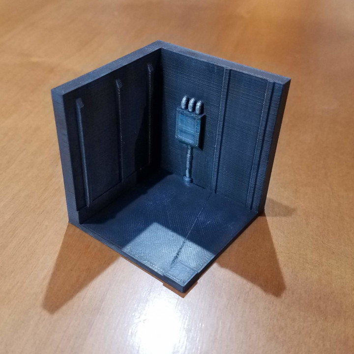 Straße Szene Ecke Terrain Tischplatte Cyberpunk städtisch 3D print model - Mito3D